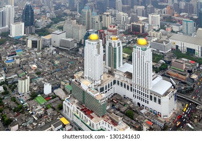 BANGKOK, THAILAND-MARCH 26, 2012: View of Bangkok from the observation deck of the skyscraper Baiyoke sky