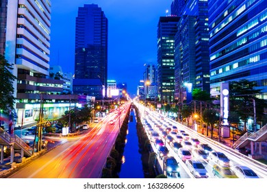 Bangkok with traffic jam