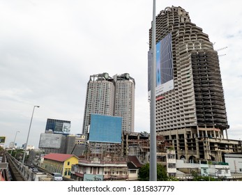  Bangkok-15 September 2020:Landscape Of Bangrak, Bangkok, Charoen Krung Road.