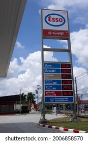 Bangkok,Thailand - July13,2020 : Highway Sign Of ESSO Gas Station