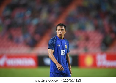 BANGKOK,THAILAND - Jun2,2018 :Chanathip Songkrasin Player Of Thailand In Action During Friendly Match Between Thailand Against China At National Stadium,thailand