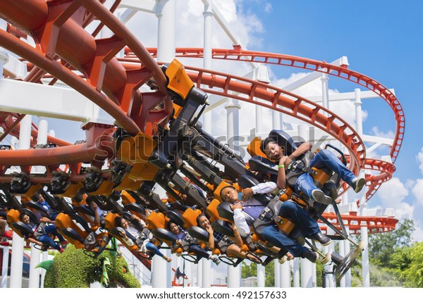 Bangkokthailand October 2 Roller Coaster Track Stock Photo (Edit Now ...