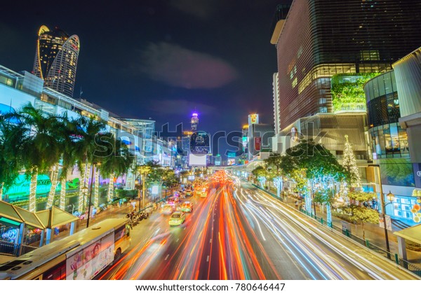 BANGKOK-THAILAND-DECEMBER 24: View of\
Bangkok at night on December 24,2017\
Bangkok,Thailand