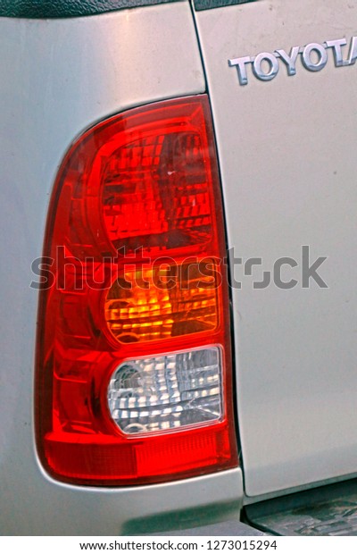 Bangkokthailandjanuary 4 Car Taillight Texture On Stock Photo ...