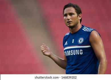 BANGKOK,THAILAND-JULY 16: Frank Lampard Of Chelsea FC In Action During A Chelsea FC Training Session At Rajamangala Stadium On July 16, 2013 In Bangkok, Thailand.