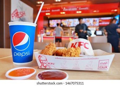 Bangkokthailandjuly 302019kfc Fried Chicken Pepsi Water Stock Photo ...