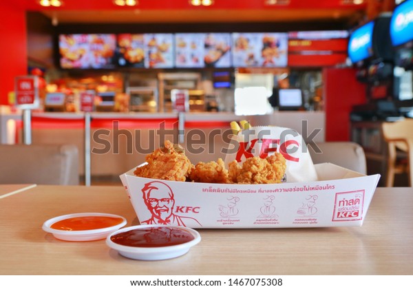 Bangkokthailandjuly 302019kfc Fried Chicken Placed On Stock Photo