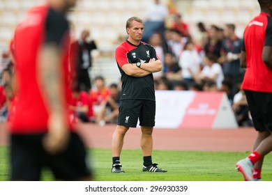 Bangkokthailandjuly13brendan Rodgers Manager Liverpool Action During ...