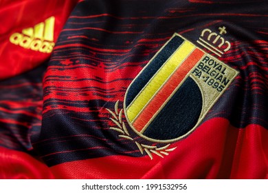 Multicolor Belgium Football Gifts Belgium Football Soccer Fan Jersey National Flag Binnen Throw Pillow 16x16 