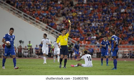 BANGKOK,THAILAND:September;2015:Masaaki Toma Referee Form Japan InThe 2018 FIFA World Cup/AFC Asian Cup Between THAILAND And IRAQ  At Rajamangala Stadium On September,08,2015inTHAILAND.
