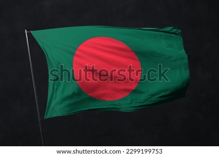 Bangladesh flag isolated on black background with clipping path. flag symbols of Bangladesh. flag frame with empty space for your text.