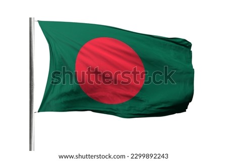 Bangladesh flag isolated on white background with clipping path. flag symbols of Bangladesh. flag frame with empty space for your text.