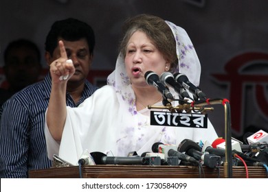 Bangladesh Nationalist Party’s Chairperson Begam Khaleda Zia, Addressing In A Programme In Dhaka, Bangladesh On November 25, 2013.  