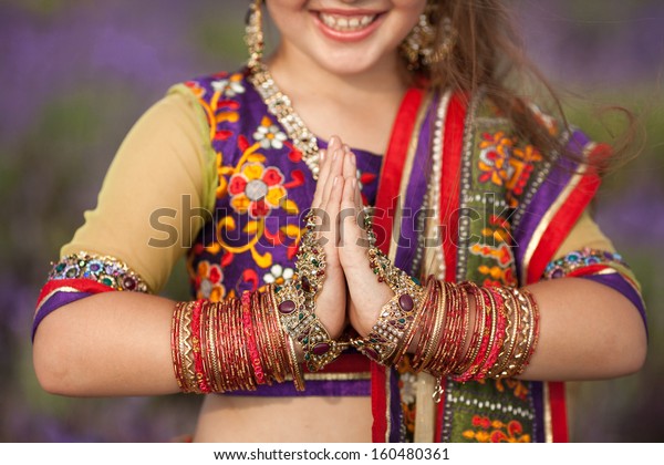 cute baby girl in traditional dress