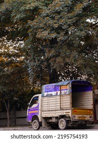 Banglore, India ; 08-30-2022 : A Mini Truck On Road 