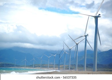 Bangui Windmills in Ilocos Norte, Philippines - Shutterstock ID 56537335