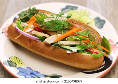 Banh Mi Kep Thit Ga, A Vietnamese Chicken Ham Sandwich