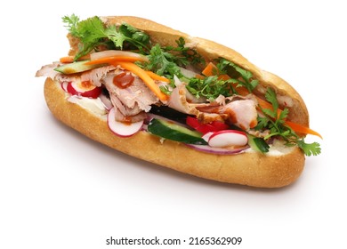 banh mi thit nuong, a Vietnamese barbecue pork sandwich - Shutterstock ID 2165362909