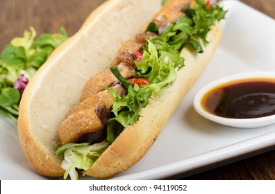 Banh Mi - Vietnamese Tea Smoked Duck Sandwich.