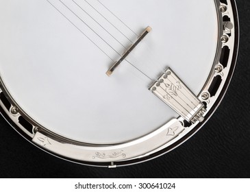 Banjo isolated on black background