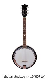 A Banjo Isolated on a White Background