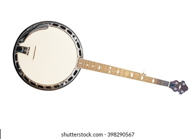 Banjo Isolated Under The White Background