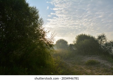 Bank Of The Moksha River On The Border Of Bashkiria