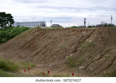 The Bank Near The Kiso River In Japan.