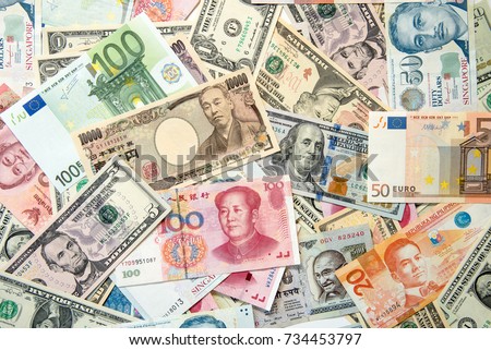 bank notes from all over the world