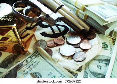 Bank Robbery Stock Photo