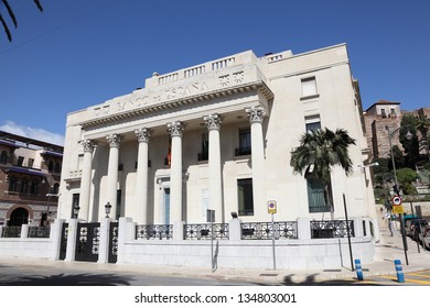 Bank Of Spain In Malaga, Andalusia Spain