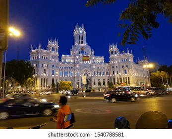 Bank Of Spain At Night