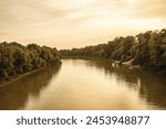 Bank of the Tisza river,Hungary.