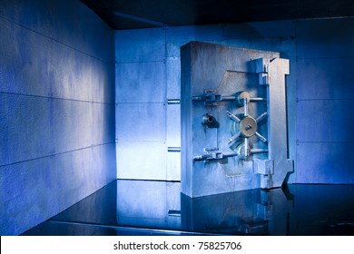 Bank Vault At Night