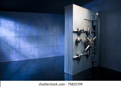 Bank Vault At Night