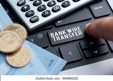 Bank Wire Transfer, Banking/e-commerce Concept