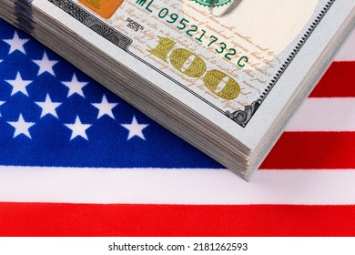 Banknotes Denominations 100 American Dollars American Stock Photo ...