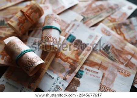 Banknotes with inscription 