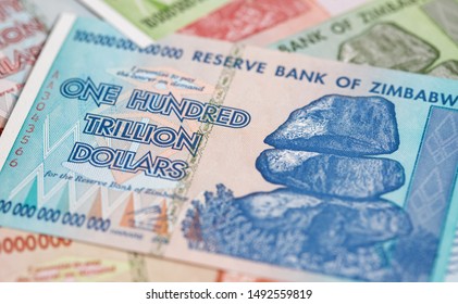 Banknoten von Simbabwe nach Hyperinflation