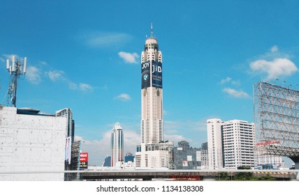 BANKOK, THAILAND - JUNE 6 , 2018 : Cityscape view Baiyoke tower in BANGKOK TAHILAND
