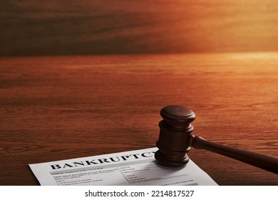 Bankruptcy Form Judicial Gavel Brown