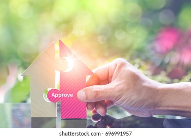 Banks Approve Loans To Buy Homes.concept For Property Ladder, Mortgage And Real Estate Investment.for Saving Or Investment For A House, Retirement.business,Finance And Banking. 