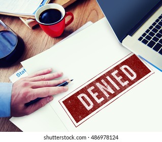 Banned Denied Declined Negative Stamp Concept - Shutterstock ID 486978124
