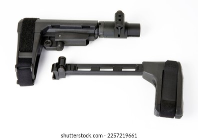 Banned stabilizing pistol braces for pistols.