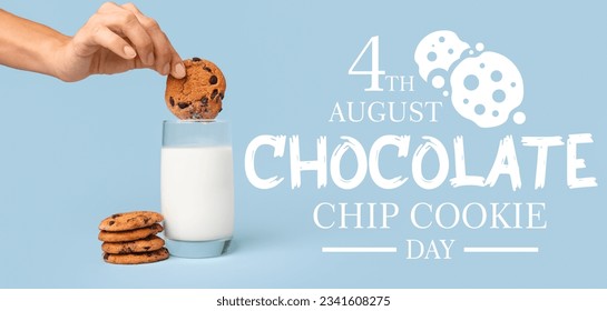 Banner for Chocolate Chip Cookie with glass of milk - Powered by Shutterstock