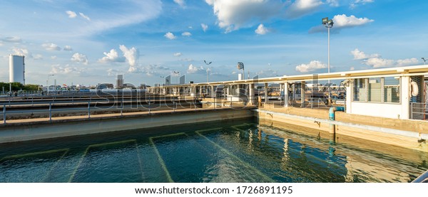 Banner photo of Recirculation\
Solid contact Clarifier Sedimentation Tank in Water treatment\
plant. Microbiology of drinking water production and distribution\
concept