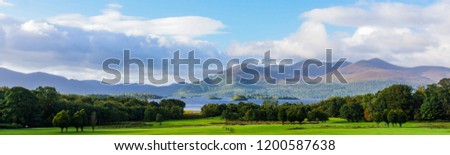 banner view of Lake Killarney and the Killarney National Park  
