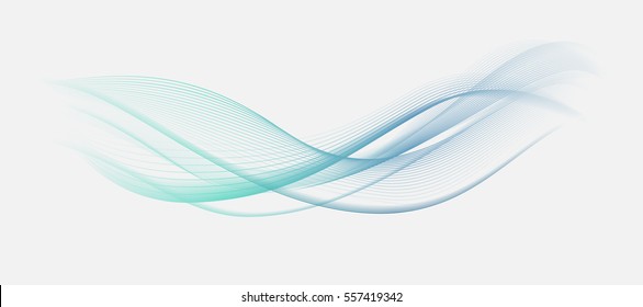 Banner With Wavy Lines, Abstract Background. 