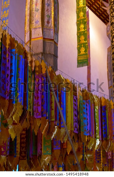 Banners Hanging Ceiling Wat Chedi Luang Stock Photo Edit Now