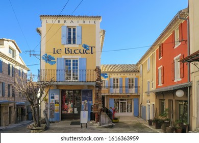 Banon, France - January 2020 : Exterior View Of 